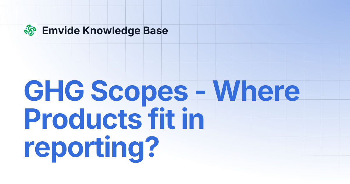 GHG Scopes - Where Products fit in reporting? | Emvide Knowledge Base